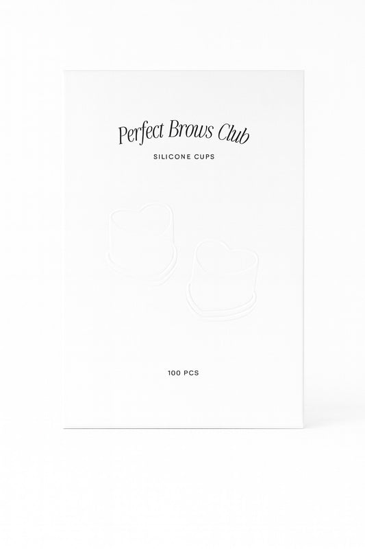PERFECT BROWS CLUB Silikonové kalíšky 100 KS – bílé